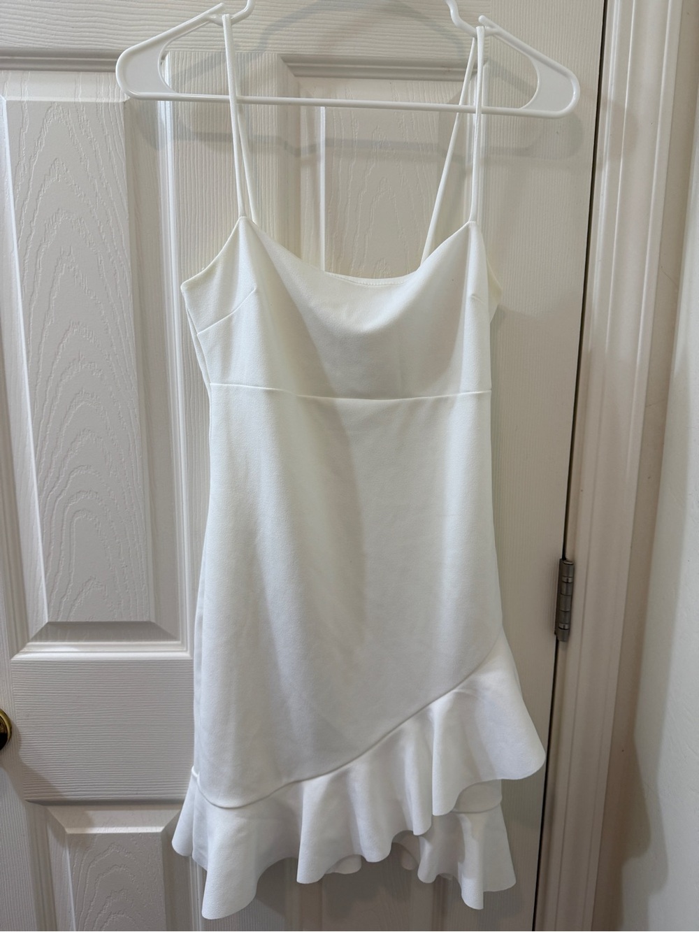 Blue Blush White Ruffle Dress